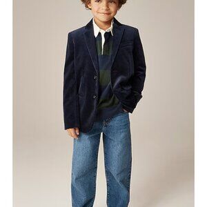 Crewcuts by J.Crew Boys Black Velvet Blazer Jacket Size 5 Holiday Wedding Party